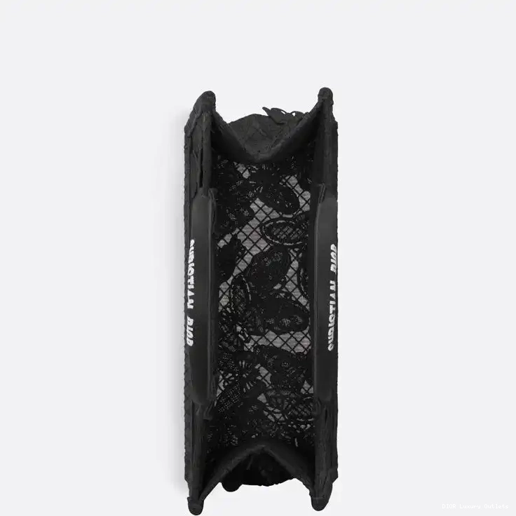 Cheap Dior Black Tote Book Motif Butterfly Canvas D-Lace 0415 Luxury